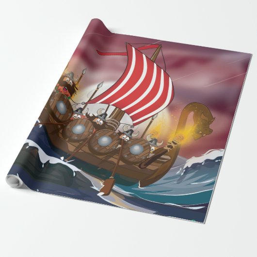 Viking Invasion Fleet Geschenkpapier (Ungerollt)