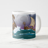 Viking Invasion Fleet Jumbo-Tasse (Vorderseite Rechts)