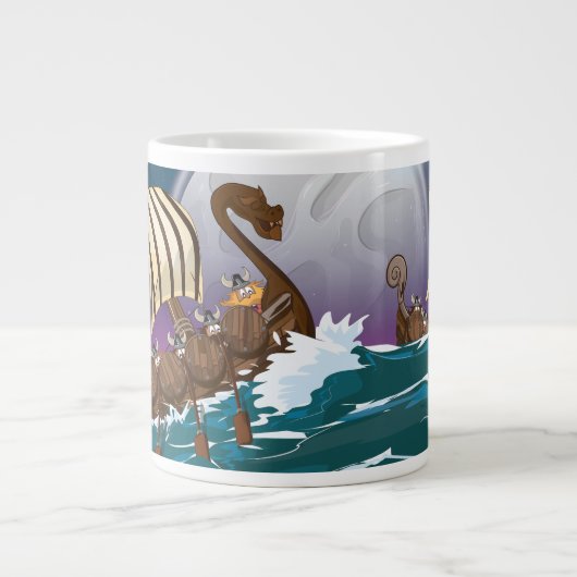 Viking Invasion Fleet Jumbo-Tasse (Vorderseite)