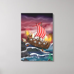 Viking Invasion Fleet Leinwanddruck