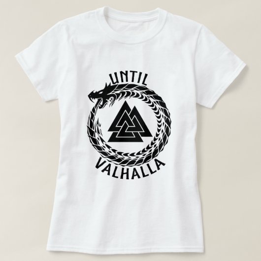 Viking Jormungandr bis Valhalla T-Shirt (Design vorne)