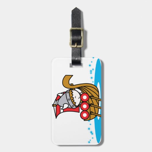 Viking-Junge Gepäckanhänger (Vorderseite vertikal)