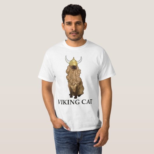 Viking-Katze T-Shirt (Vorne ganz)