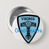 Viking-Knopf - tote Herz-Romane Button (Vorne & Hinten)