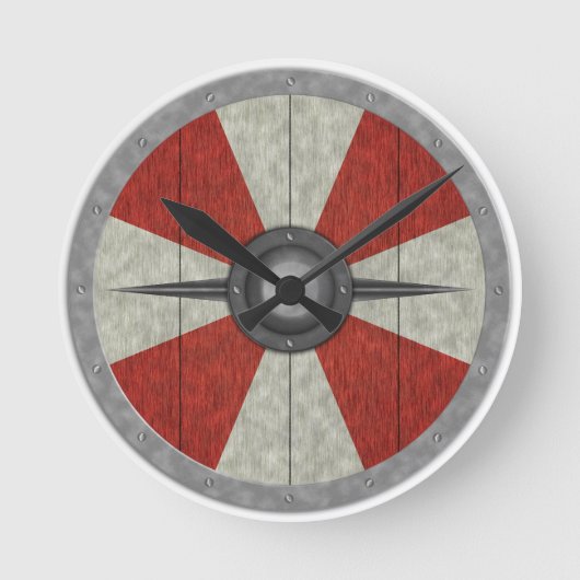 Viking-Kreis-Schild Runde Wanduhr (Vorderseite)