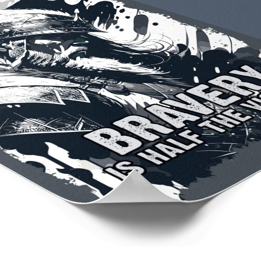 ✪ Viking-Krieger auf einer Reise nach Valhalla Poster (Ecke)