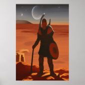 Viking Krieger auf Mars Art Poster (Vorne)