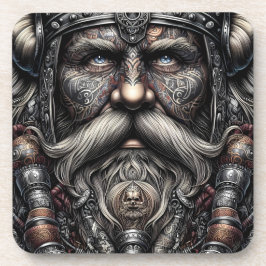 Viking-Krieger-Kork-Untersetzer-Set aus 6 Stück Getränkeuntersetzer