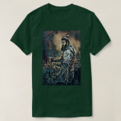 Viking Krieger Reiter mit ax digitalem Kunstbild T-Shirt (Design vorne)