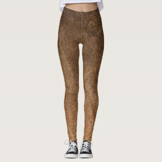 Viking-Kriegers-Leder-Druck Leggings