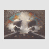 Viking Longship Battle Decoupage Seidenpapier (Vorderseite)