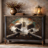 Viking Longship Battle Decoupage Seidenpapier