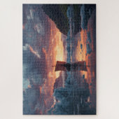 Viking Longship Icy Fjord Jigsaw Puzzle (Vertikal)