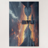 Viking Longship Icy Fjord Jigsaw Puzzle (Vertikal)