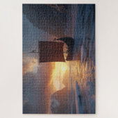 Viking Longship Icy Fjord Jigsaw Puzzle (Vertikal)
