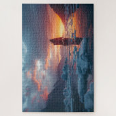 Viking Longship Icy Fjord Jigsaw Puzzle (Vertikal)