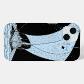 Viking Longship in nächtlich blauer Umgebung Case-Mate iPhone Hülle (Rückseite (Horizontal))