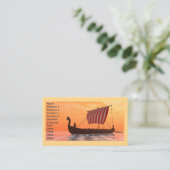 Viking Longship Ventures Visitenkarte (Stehend Vorderseite)