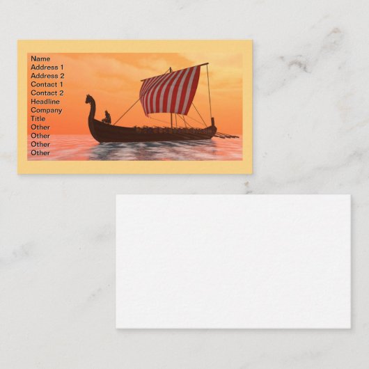 Viking Longship Ventures Visitenkarte (Vorne/Hinten)