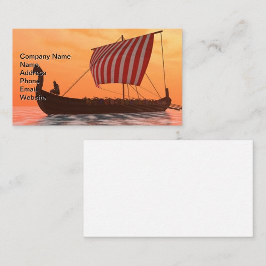 Viking Longship Ventures Visitenkarte (Vorne/Hinten)