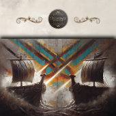 Viking Longships Duel Decoupage Seidenpapier