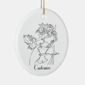 Viking Mermaid Warrior Thunder_Cove Keramik Ornament (Rechts)