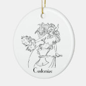 Viking Mermaid Warrior Thunder_Cove Keramik Ornament (Links)