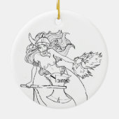 Viking Mermaid Warrior Thunder_Cove Keramik Ornament (Hinten)