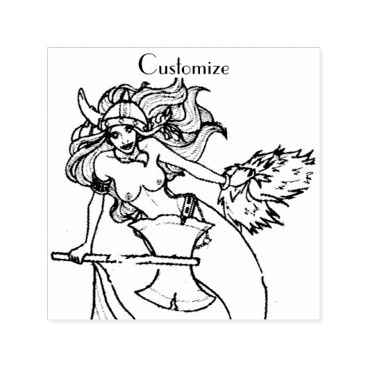 Viking Mermaid Warrior Thunder_Cove Permastempel (Design)