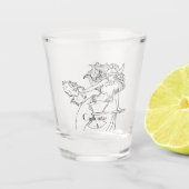 Viking Mermaid Warrior Thunder_Cove  Schnapsglas (Vorderseite)