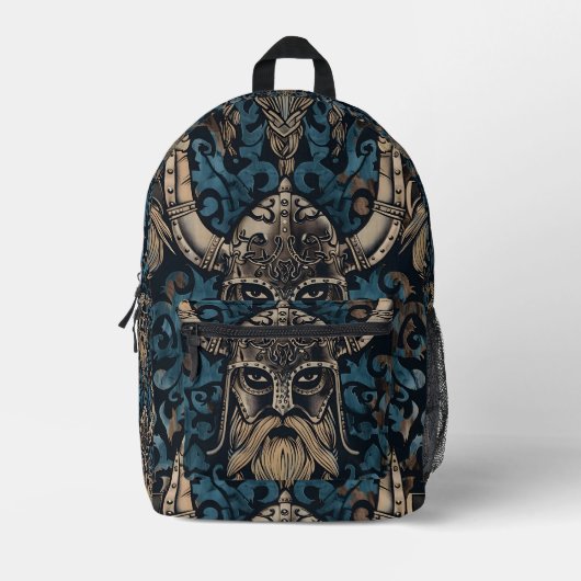 Viking mit geflochtenem Bart Bedruckter Rucksack (Vorderseite)