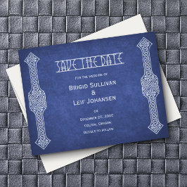 Viking Mittelalterliche Lederhochzeit Save The Date