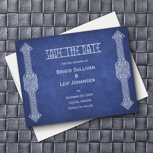 Viking Mittelalterliche Lederhochzeit Save The Date