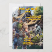 Viking mittelalterliche Nordkrieger Fantasie Gebur Einladung (Rückseite)