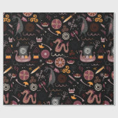 Viking-Muster nahtlos grafisch Geschenkpapier (Flach)