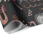 Viking-Muster nahtlos grafisch Geschenkpapier (Rolleneckpunkt)