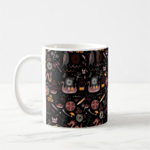 Viking-Muster nahtlos grafisch Kaffeetasse