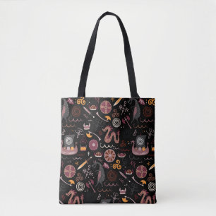 Viking: Nahtlos, grafisches Design. Tasche