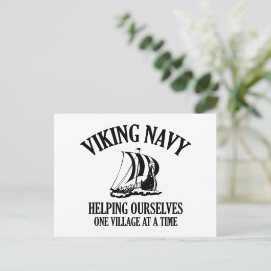 Viking Navy Postkarte (Stehend Vorderseite)