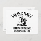 Viking Navy Postkarte (Vorne/Hinten)