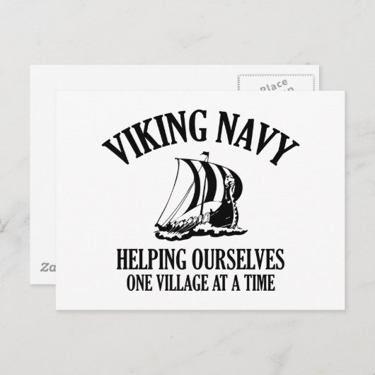 Viking Navy Postkarte (Vorne/Hinten)