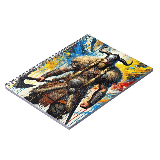 Viking Nordic Scandinavian warrior medieval myth Notizblock (Linke Seite)
