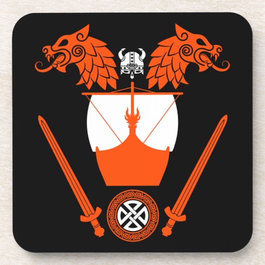 Viking Norsemen Getränkeuntersetzer (Vorderseite)