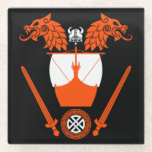 Viking Norsemen Glasuntersetzer (Vorderseite)