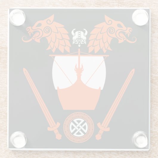 Viking Norsemen Glasuntersetzer (Rückseite)