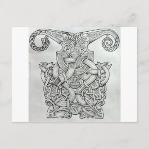 VIKING & OSEBERG-KNOTWORK-DESIGN POSTKARTE