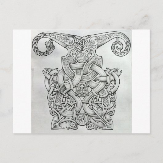 VIKING & OSEBERG-KNOTWORK-DESIGN POSTKARTE (Vorderseite)