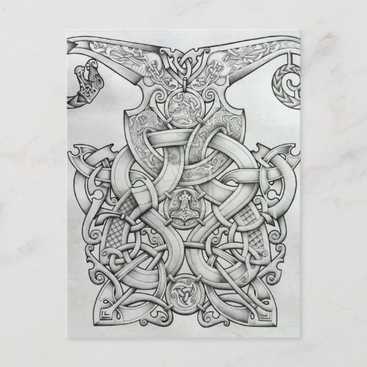 VIKING & OSEBERG-KNOTWORK-DESIGN POSTKARTE (Vorderseite)