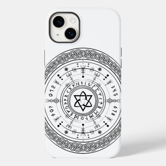 Viking Pagan Asatru Runenkompass, Vegvisir Runes Case-Mate iPhone Hülle (Rückseite)