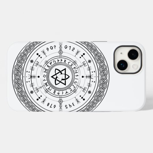 Viking Pagan Asatru Runenkompass, Vegvisir Runes Case-Mate iPhone Hülle (Rückseite (Horizontal))